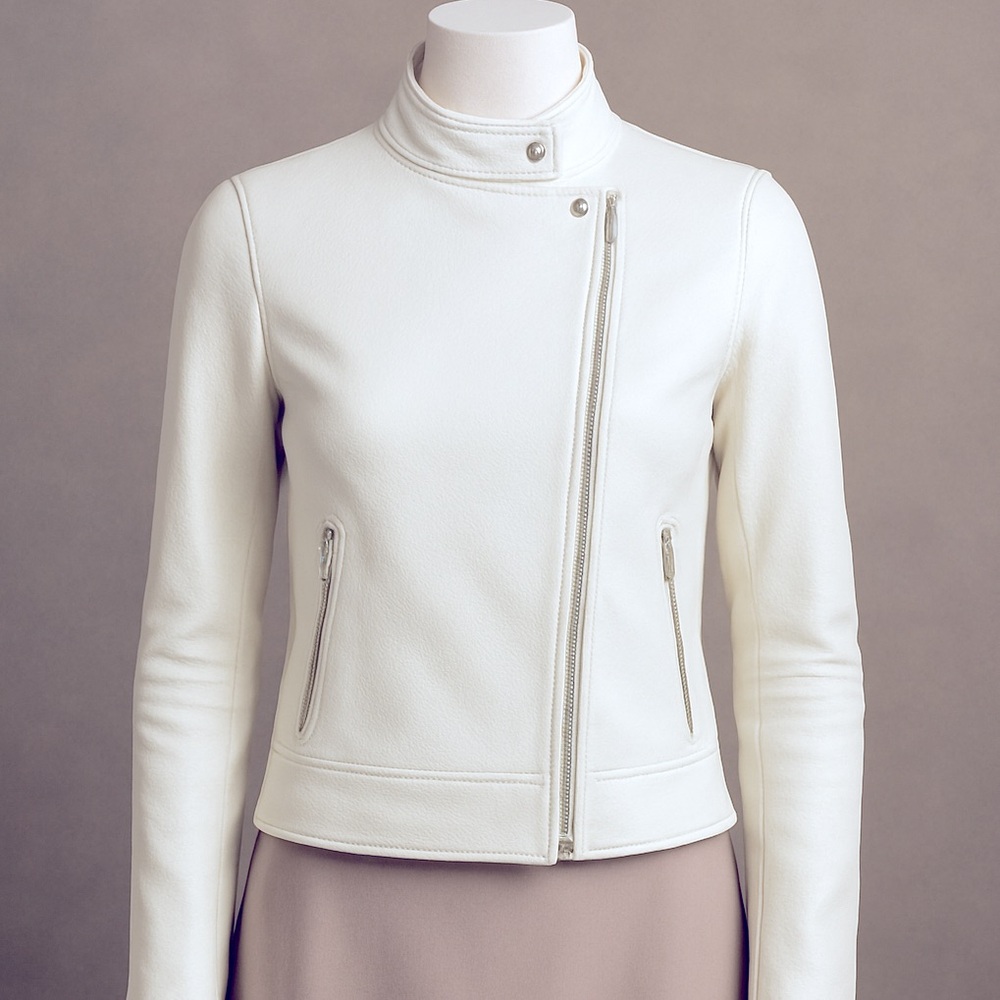 Gucci White Leather Jacket